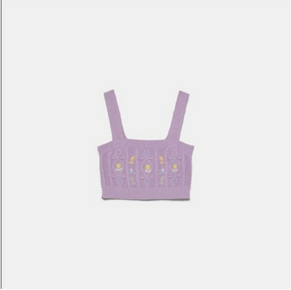 Zara flower cropped top - Picture 4 of 5